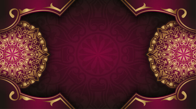 Luxury background with golden mandala ornament