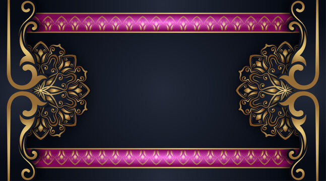 Luxury background with golden mandala ornament