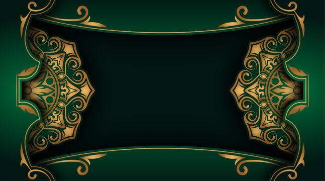 Luxury background with golden mandala ornament