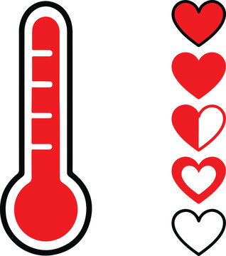 thermometer and heart