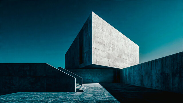 Construction contemporaine minimaliste