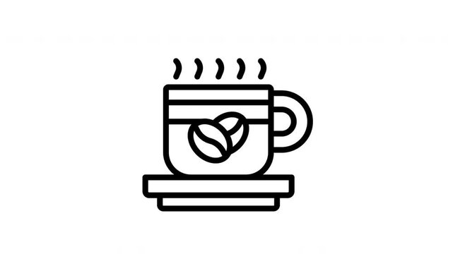 coffee mug animation icon