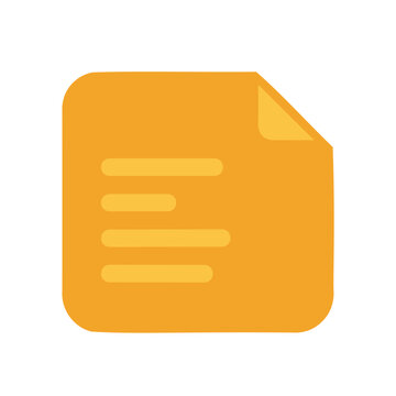 Golden document with folded corner shows a filled sample text in a digital design concept