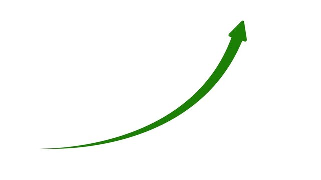 Rising arrow transparent channel. arrow rising transparent channel Green Arrow Rising Upward Growth Progress Concept Business Finance Success Achievement Positive.