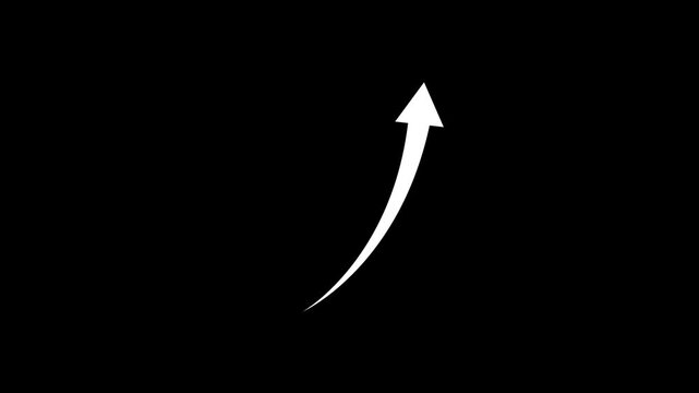 Business concept, growing chart. Concept of sales symbol icon with arrow moving up. arrow animation, 4k video.