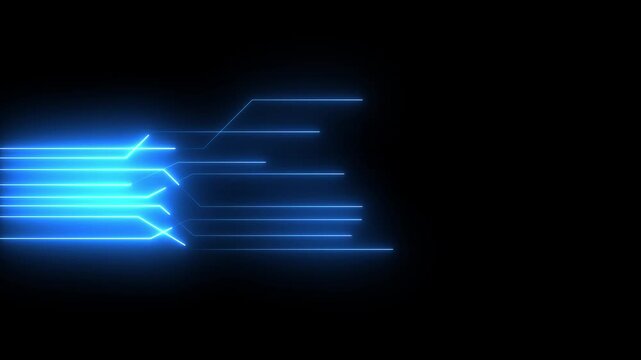 Circuit Board Copy Space, Dark Animation Computer, Data, Technology, Artificial Intelligence Background 4k video.