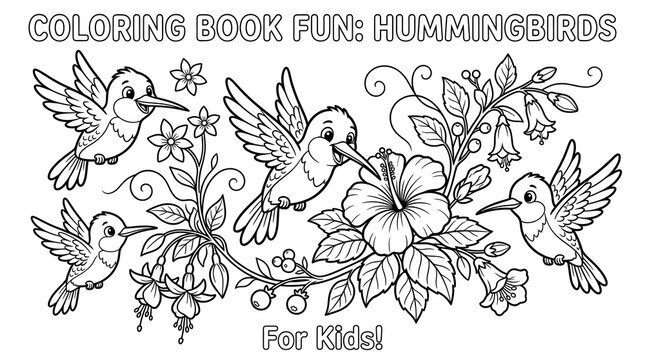 seamless floral pattern coloring book , page