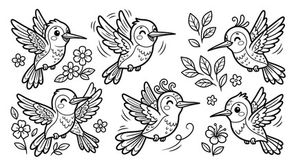 Fototapeta premium seamless floral pattern coloring book , page