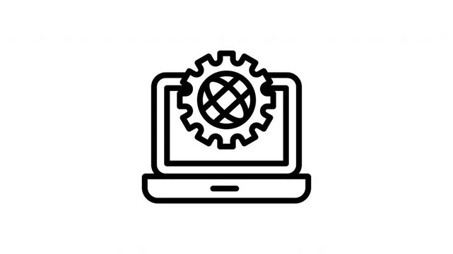 laptop animation icon