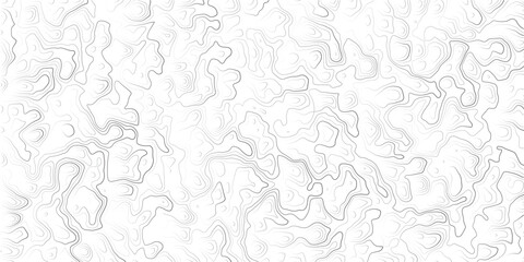 Obraz premium Gray abstract topographic map background with wavy lines and contours seamless pattern