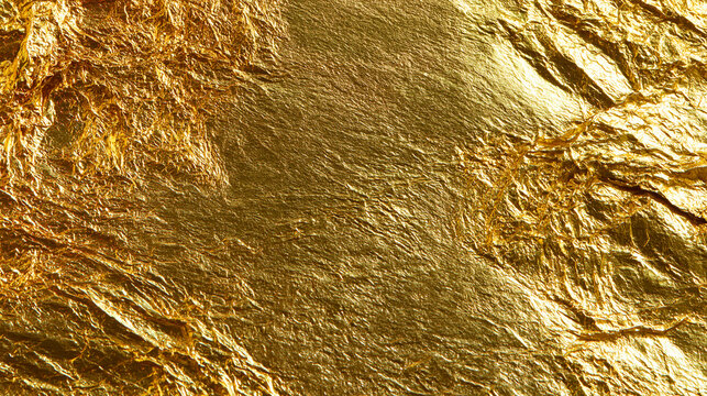 Luxurious Gold Texture Background With Rich Metallic Shine, Elegant Golden Surface Featuring Detailed Reflective Patterns, Premium Luxury Design and High-End Decorative Finish