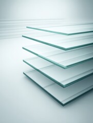 Fototapeta premium Stacked Glass Panels - Premium Stock Image