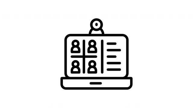 online meeting animation icon