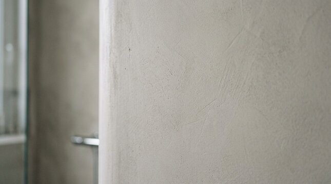 Micro-cement bathroom wall finish close-up smooth matte texture detail