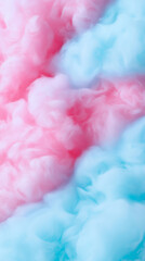 Fototapeta premium Abstract pastel clouds blending pink and blue hues creating soft dreamy background with smooth gradient texture.