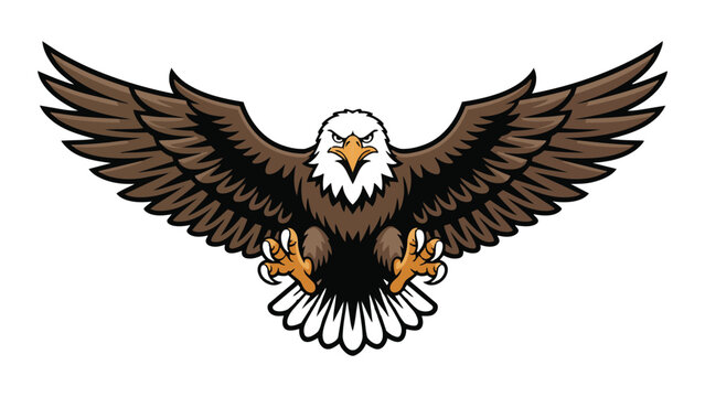 Fierce Bald Eagle Mascot Graphic for Sports Team Logo