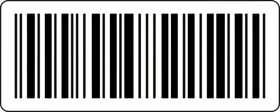 Barcode label isolated on white background retail inventory management and product identification system