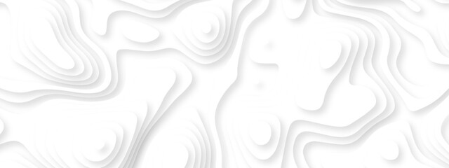 lines seamless pattern sea map topography design. White wave paper curved reliefs Contour maps. Discovery topographic texture backdrop landscape earth style trail map geography design.  © Alibuss