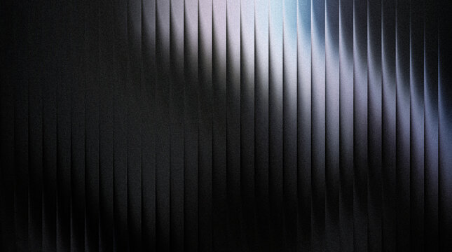 Grainy ribbed abstract dark background with vertical lines and soft light gradient