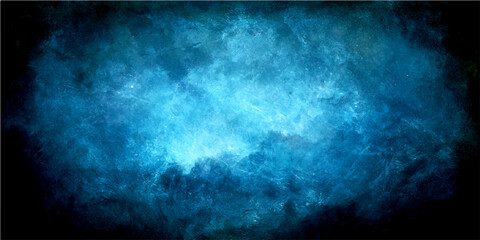 Blue nebula in deep space with star formation and cosmic dust cloud light effect, science fiction background, galaxy exploration concept, universe abstract pattern with light and shadow. © Zìyóu
