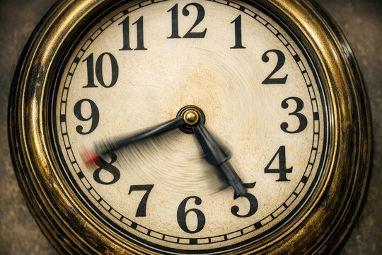 A close-up shot of a clock's face on a wall, perfect for uses such as time-based concepts or decorative elements