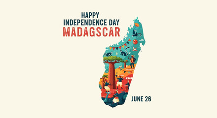 Happy Independence Day Madagascar: June 26th National Celebration © Konco