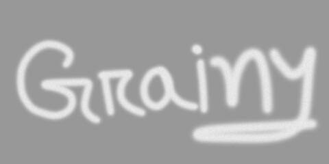 Fototapeta premium Grainy handwritten word typography on solid grey background.