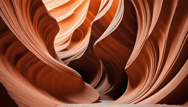 Wavy sandstone canyon walls, aerial view, Utah desert landscape