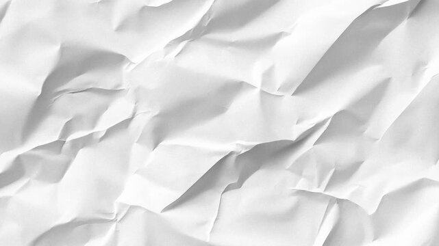 White crumpled paper texture background, with subtle light, and shadow motion
