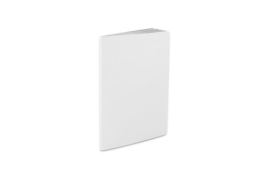 Empty blank Passport Mock up isolated on white background.3d rendering. Front, side and back view. open passport mockup.
