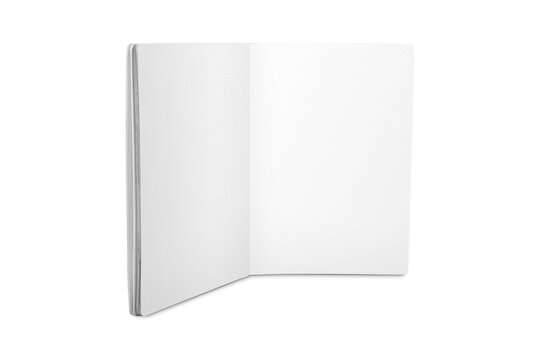 Empty blank Passport Mock up isolated on white background.3d rendering. Front, side and back view. open passport mockup.