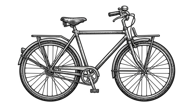 Bicycle with fenders and basket.
