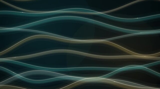 Golden Turquoise Glass Currents with Luxury Glowing Reflections