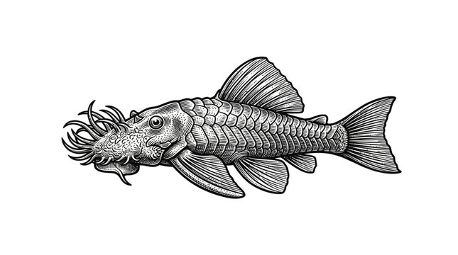 Detailed illustration of a walking catfish.