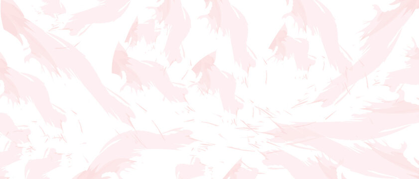 Soft pink feather pattern on with delicate brushstrokes