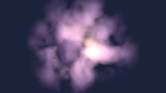 Abstract gradient purple glowing cloud nebula vj loop motion background
