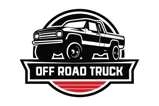 Powerful Off-Road Truck Climbing Steep Hill Vector Illustration for 4x4 Adventure Enthusiasts