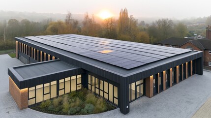 Naklejka premium Clean Energy Technology In Sustainable Future Scene
