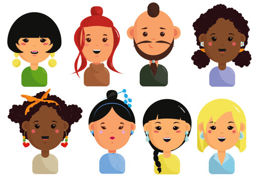 Simple vector people avatars