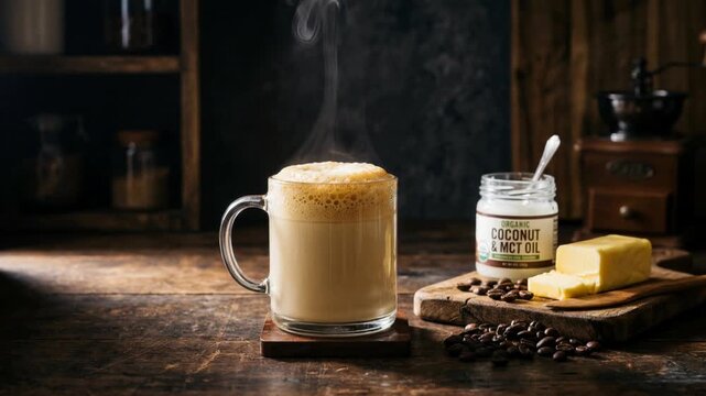 a cup of freshly brewed bulletproof coffee
