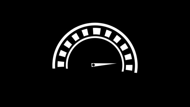 Speed meter isolated simple minimalist animation