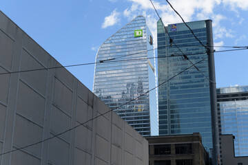 Fototapeta premium view of TD Terrace (160 Front St W) and RBC Centre (155 Wellington St W), Toronto