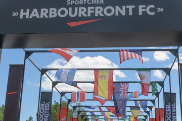Fototapeta premium SportChek Harbourfront FC activity installation (near The Power Plant Gallery), Toronto