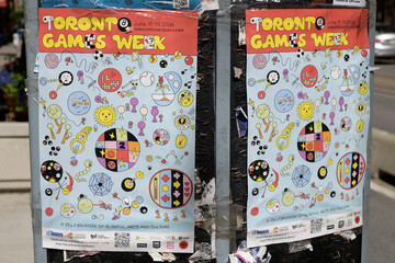Naklejka premium street posters in Toronto for Games Week