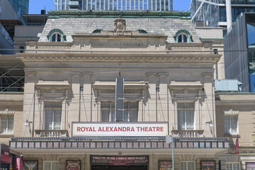 Naklejka premium facade of the Royal Alexandra Theatre, designed by John M Lyle, in Beaux-Arts style/Edwardian, 1907, located at 260 King St W, Toronto