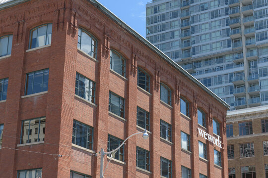 historic brick building (now site of WeWork Office Space & Coworking) at 240 Richmond St near Duncan St, Toronto