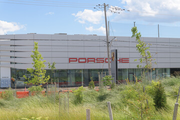 Fototapeta premium newly opened Porsche Centre Downtown, located at 190 Cherry St, Toronto