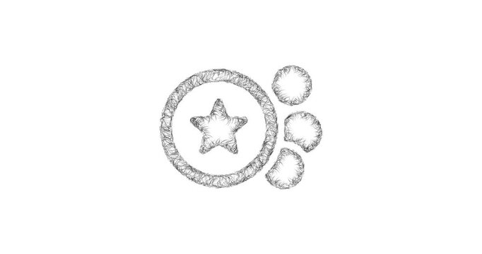Sketch reward points icon animation - smooth progressive reveal