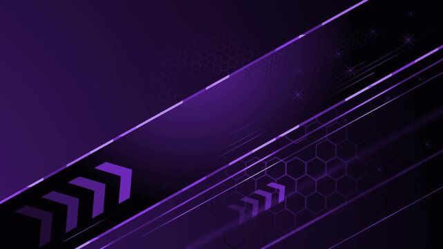 Abstract tech background with diagonal lines glowing arrows and hexagon pattern modern motion style animation