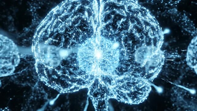 Abstract representation of glowing neural networks and brain connections.